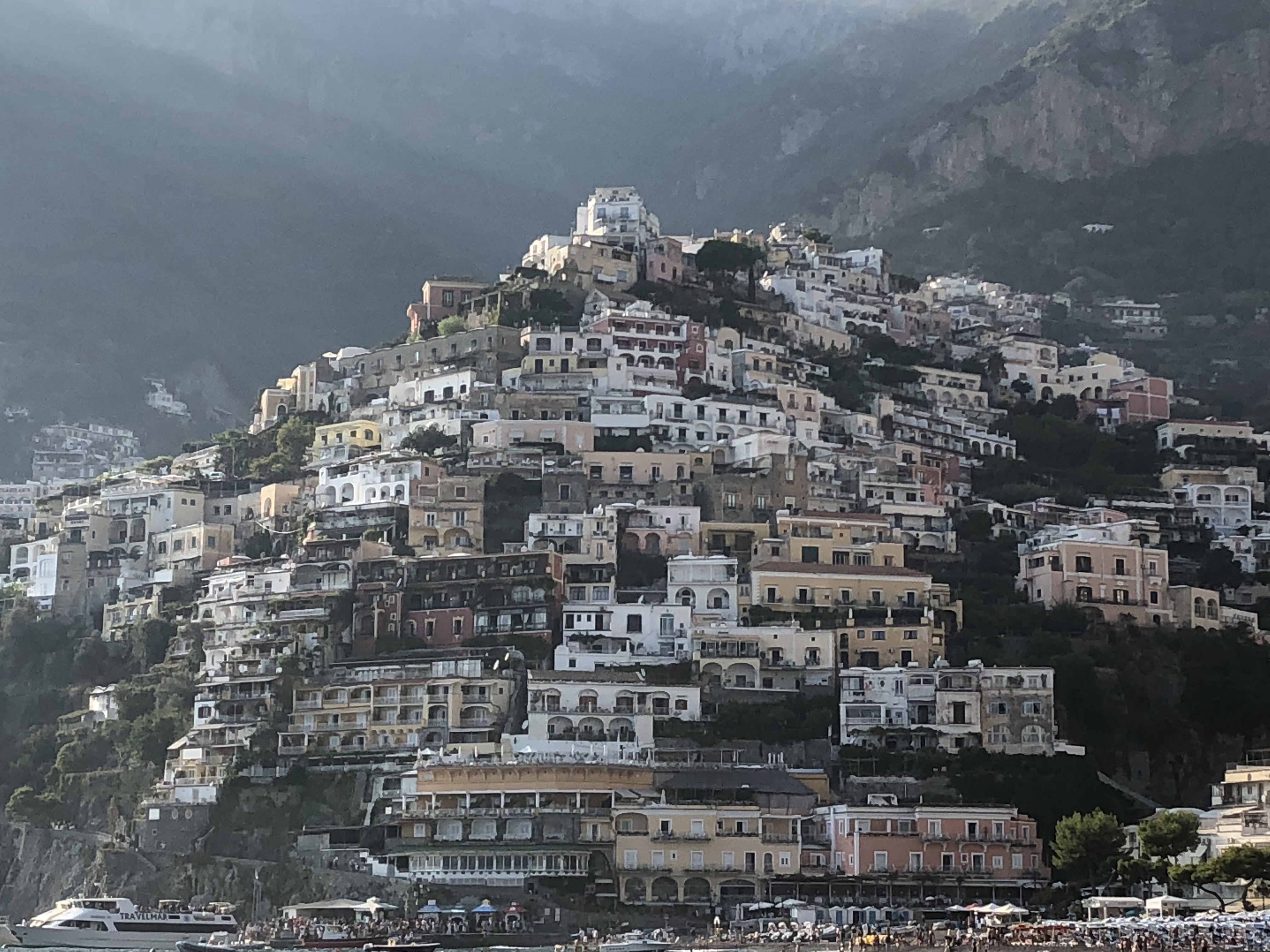positano from the water